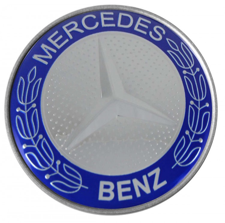 Колпачок на диски Mercedes Benz 60/55/7 хром синий