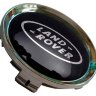 Заглушка ступицы диска Land Rover 74/69/12 черный хром