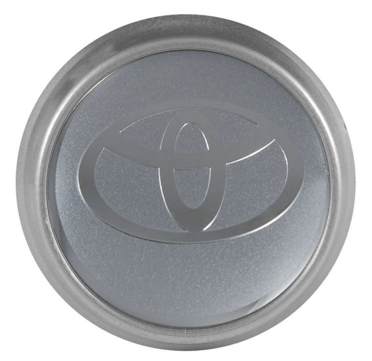 Колпачки на диски ВСМПО со стикером Toyota 74/70/9 хром
