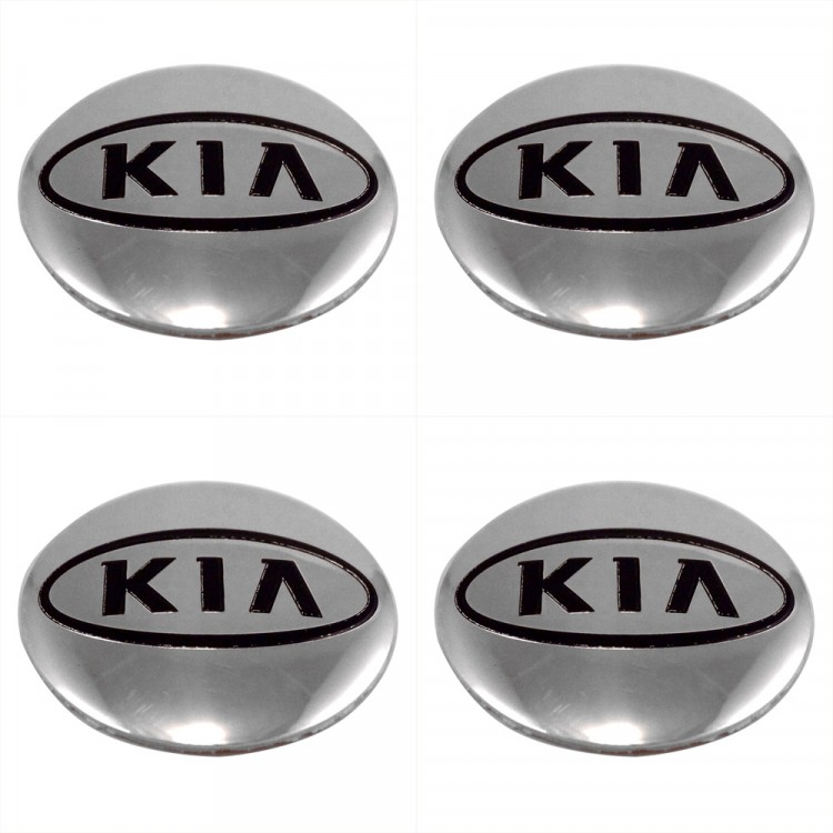 Наклейки на диски KIA 60 мм сфера steel