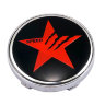 заглушка литого диска 60/56/9 с со стикером звезда Speed 60/56/9 red-black