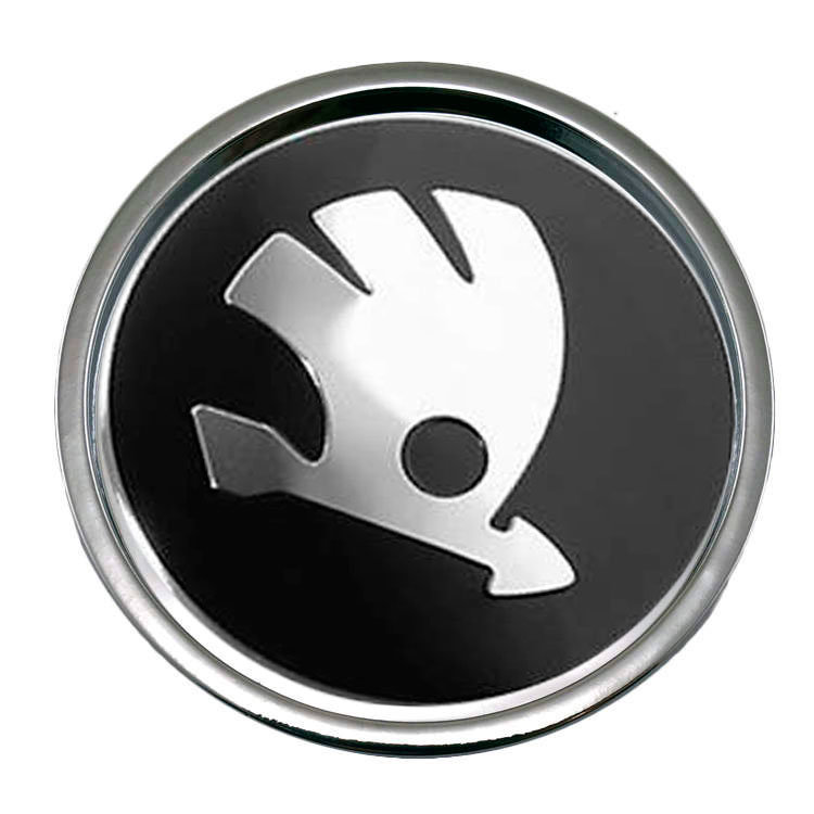 Колпачок на диски Skoda конус 50/45/7 черный-хром    