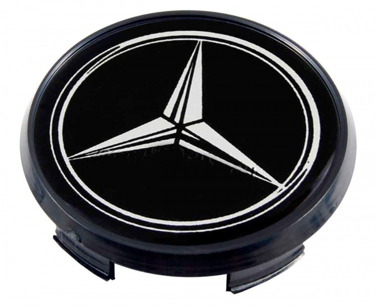 Колпачок литого диска Mercedes 63/56/10 черный