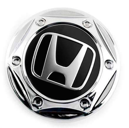 Колпачок на диски Honda 68/62/10 черный-хром гайка