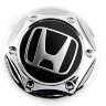 Колпачок на диски Honda 68/62/10 черный-хром гайка