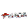 шильд JAOS 95*23 мм красный+хром