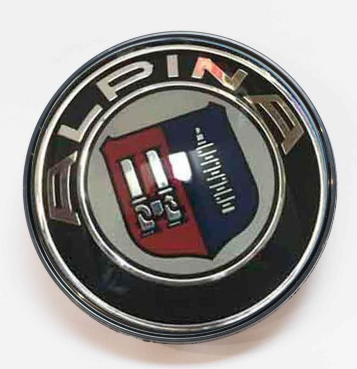 Заглушка литого диска BMW Alpina 68/65/12 черный 
