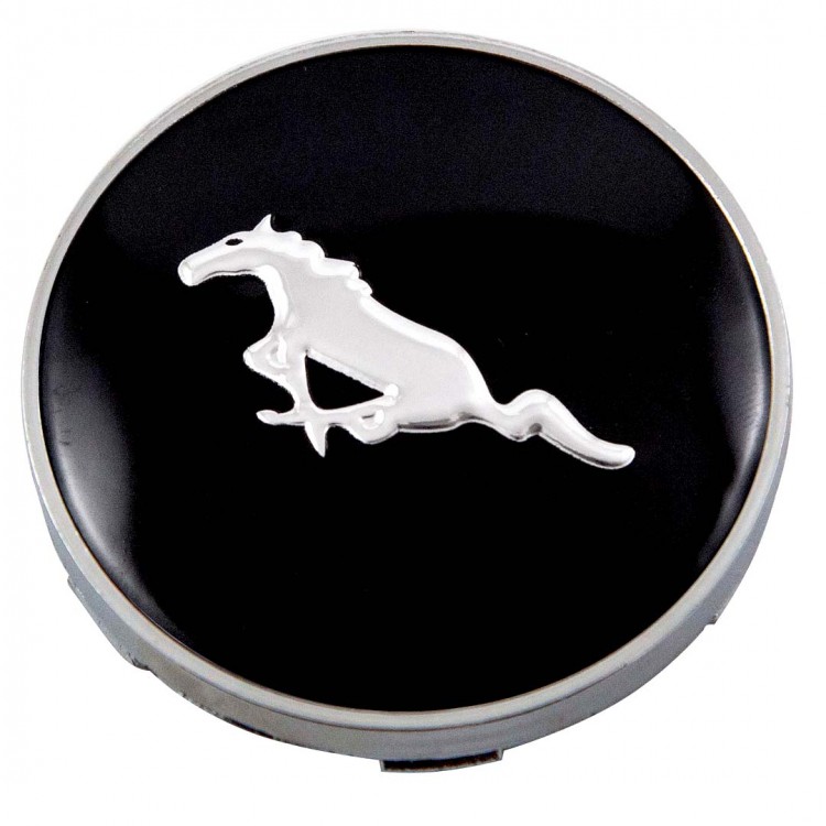 Колпачок ступицы Mustang 60/56/9 черный-хром