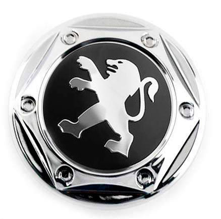 Колпачок на диски Peugeot 68/62/10 черный-хром гайка