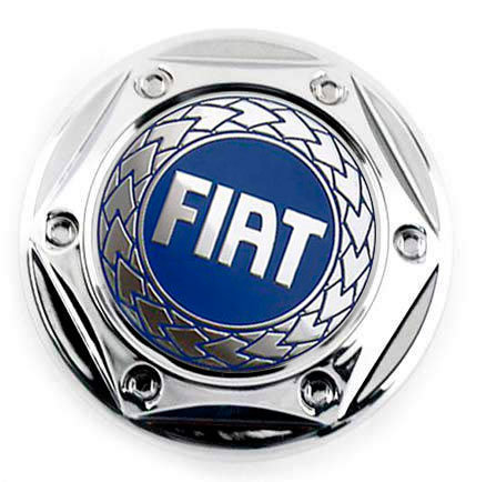 Колпачок на диски Fiat 68/62/10 хром-синий гайка