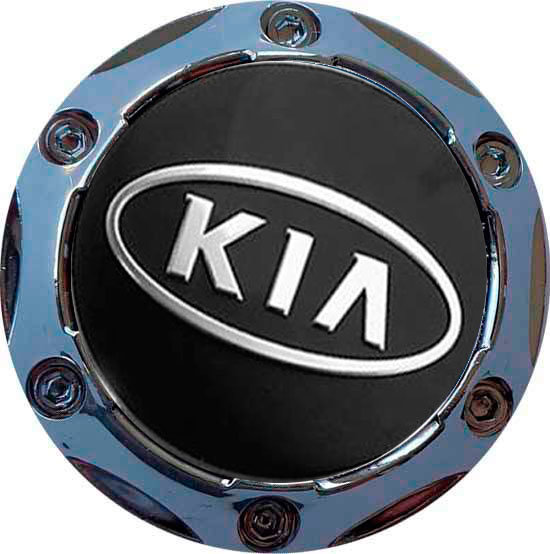 Колпачок на диски KIA 64/56/9 хром-черный конус 