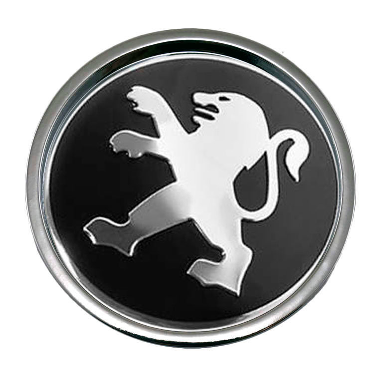 Колпачок на диски Peugeot 50/45/7 черный-хром 