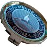 Заглушка ступицы диска Mercedes 74/69/12 черный хром