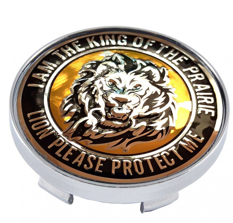 Колпачок на диски Protect Lion 60/56/9 хром-черный 