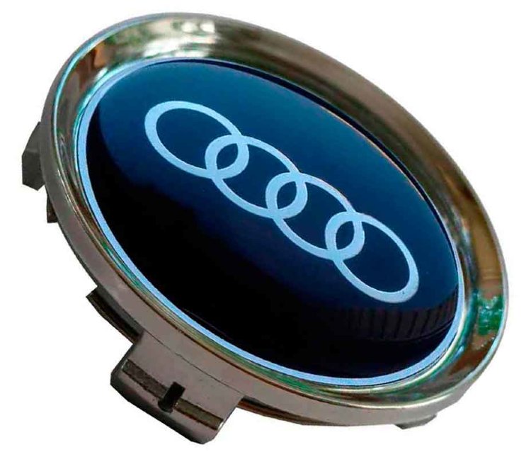Заглушка ступицы диска Audi 74/69/12 черный хром