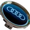Колпачок литого диска Audi 74/69/12 черный хром