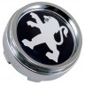 Колпачок ступицы Peugeot 60/56/6 хром-черный