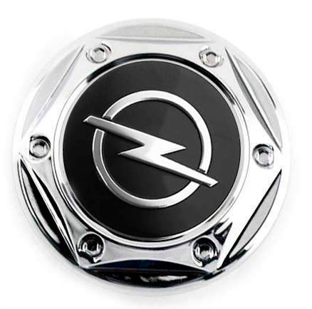 Колпачок на диски Opel 68/62/10 хром-черный гайка