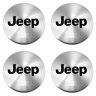 Наклейки на диски Jeep с юбкой 60 мм серебристые