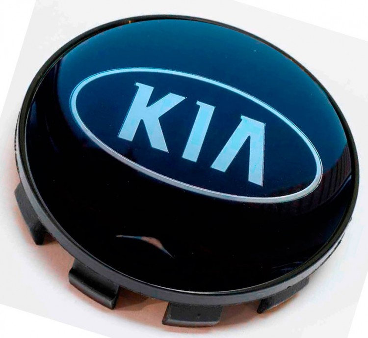 Заглушка литого диска KIA 68/65/12 черный 
