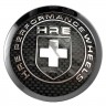 Заглушки для диска со стикером HRE (64/60/6) хром черный