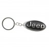 Jeep брелок черный и хром на цепочке