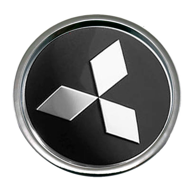 Колпачок на диски Mitsubishi 50/45/7 черный-хром 