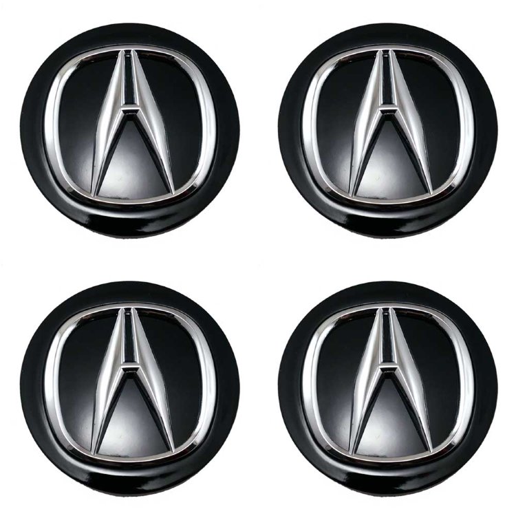 Колпачки на диски Acura 68/64/11 черный+хром