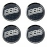 Заглушки для диска со стикером BBS (64/60/6) хром и карбон