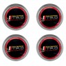 Заглушка на диски Toyota TRD 74/70/9 черный красный