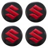 Наклейки на диски Suzuki black-red сфера 56 мм 
