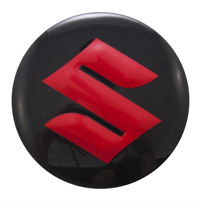 Наклейки на диски Suzuki black-red сфера 56 мм 
