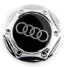 Колпачок на диски Audi  68/62/10 хром-черный гайка