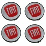 Колпачки на диски Fiat 60/56/9 red chrome