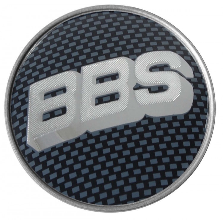 Колпачок на диски BBS 60/55/7 карбон/хром