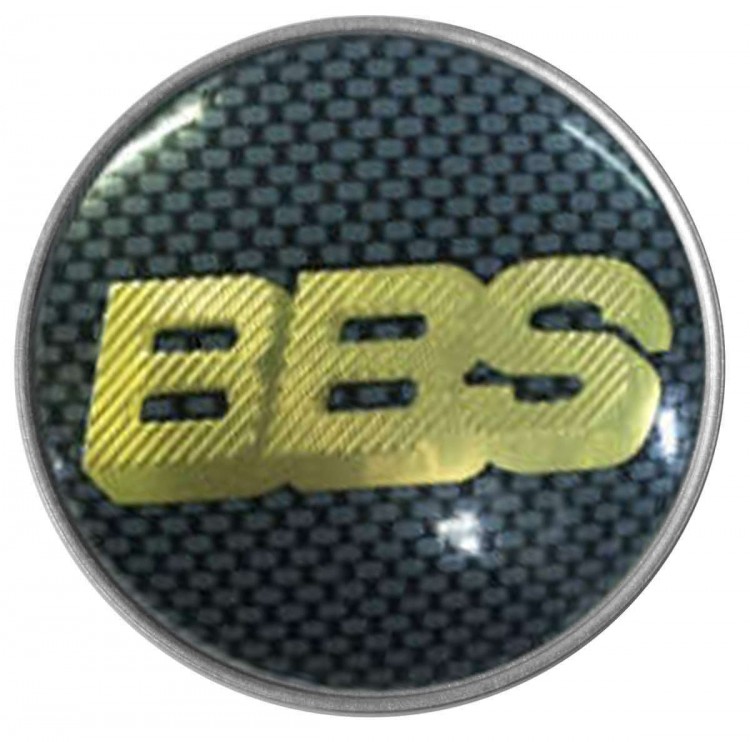 Колпачок на диски BBS 60/55/7 карбон/золото