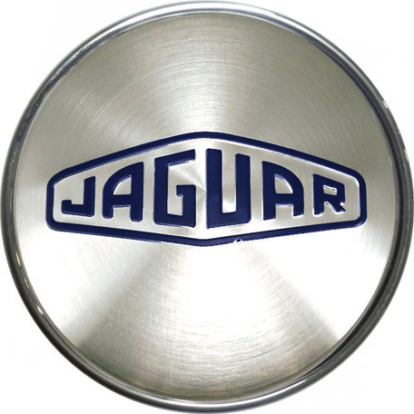 Колпачки для литых  дисков Jaguar 60/56/9, синий и хром