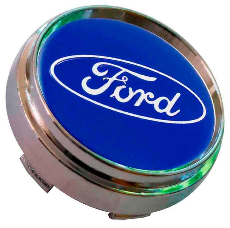 Заглушка ступицы Ford 66/62/9 хром синий