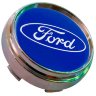 Заглушка ступицы Ford 66/62/9 хром синий