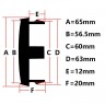 Колпачки на диски Chevrolet 65/60/12 хром