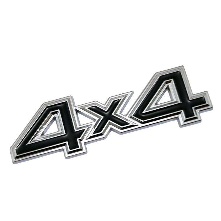 Трехмерный металлический шильд 4x4 108*32 мм черный+хром 