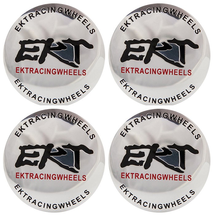 Наклейки на диски EKTRARACINGWHEELS сфера 56 мм черный хром