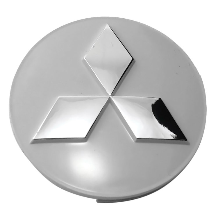 Заглушка диска Mitsubishi 56/51/11 молочно-серый и хром