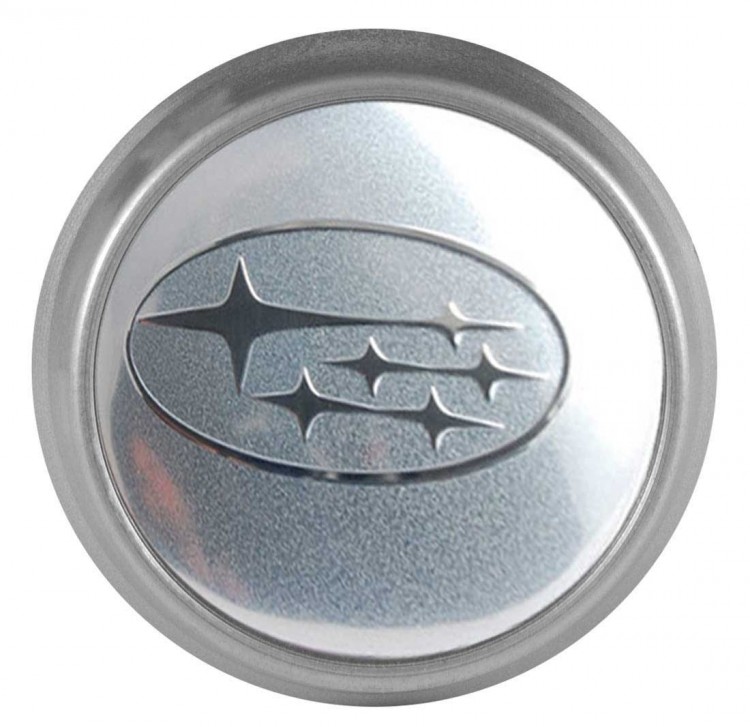 Колпачки на диски ВСМПО со стикером Subaru 74/70/9 хром