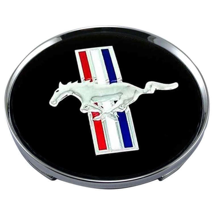 Колпачки на диски 62/56/8 со стикером Ford Mustang черный