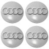 Колпачок ступичный Audi 56/51/11 молочно-серый и хром