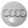 Колпачок ступичный Audi 56/51/11 молочно-серый и хром