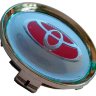 Заглушка ступицы диска Toyota 74/69/12 красный хром