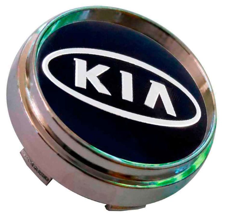 Заглушка ступицы KIA 66/62/9 хром черный 