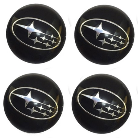 Наклейки на диски Subaru 60 мм сфера black 